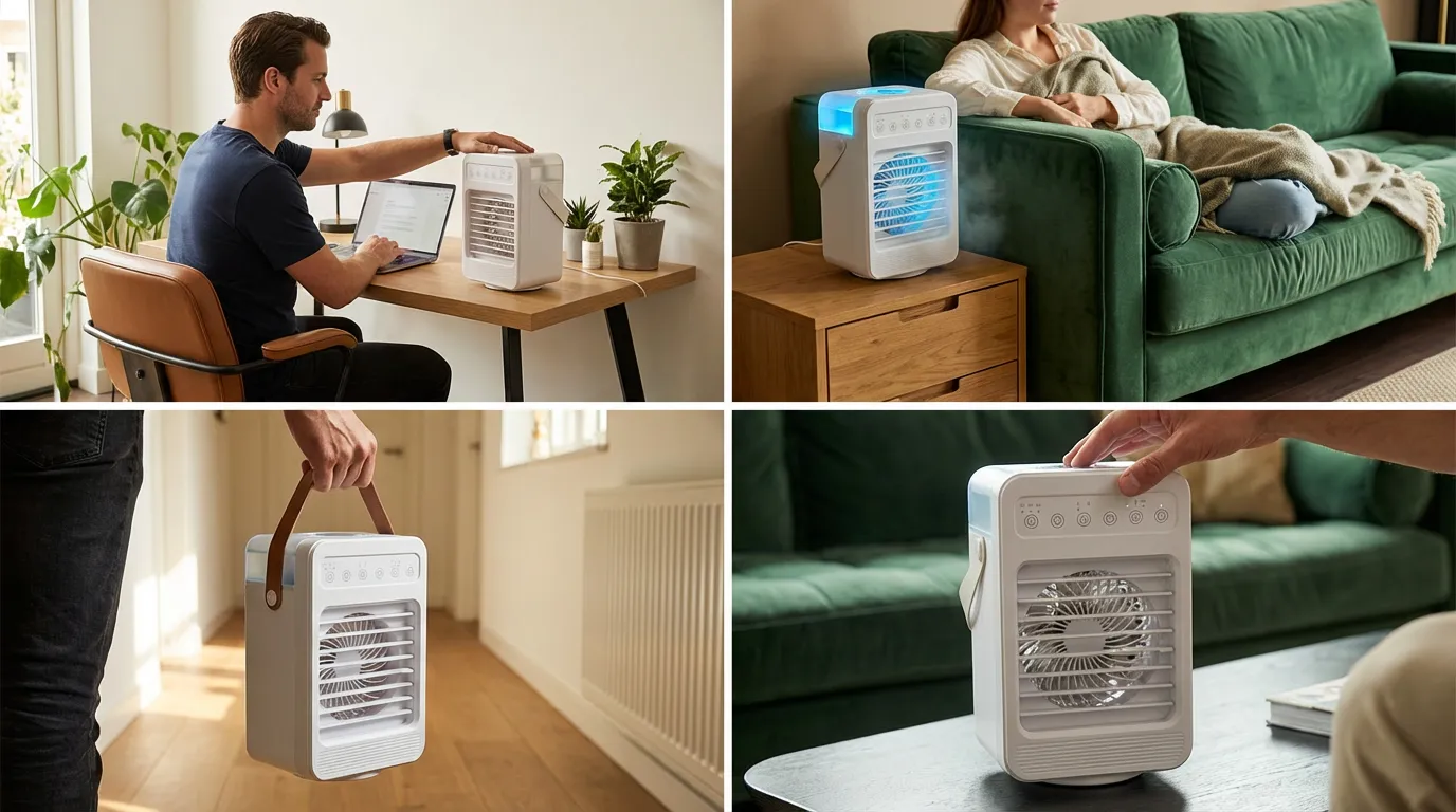 TundraFreeze portable air cooler used around the home