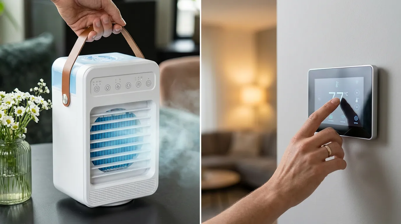 TundraFreeze portable air cooler in a bedroom